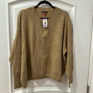 Vince Camuto Latte Heather knit sweater size XXL